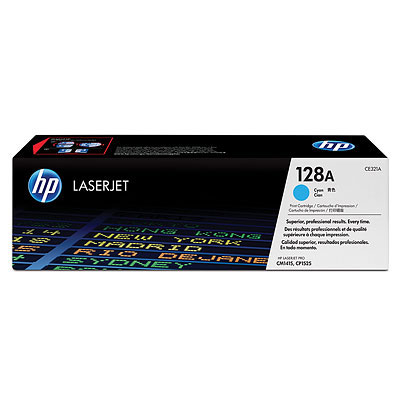 HP 128A cyan LaserJet-tonerkassett