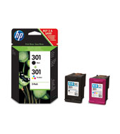 HP 301 svart och trefärgs bläckpatron, kombipaket