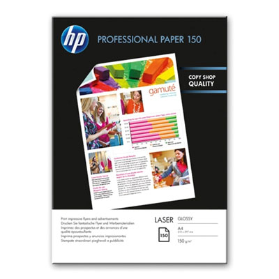 HP professionellt glättat laserpapper 150 gsm - 150 ark/A4/210 x 297 mm HP professionellt glättat laserpapper 150 gsm - 150 ark/A4/210 x 297 mm