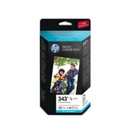 HP 343-serien fotostartpaket - 60 ark/10 x 15 cm