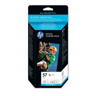 HP 57-serien fotostartpaket - 60 ark/10 x 15 cm plus flik