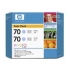 HP 70 130 ml ljus cyan bläckpatron, 2-pack